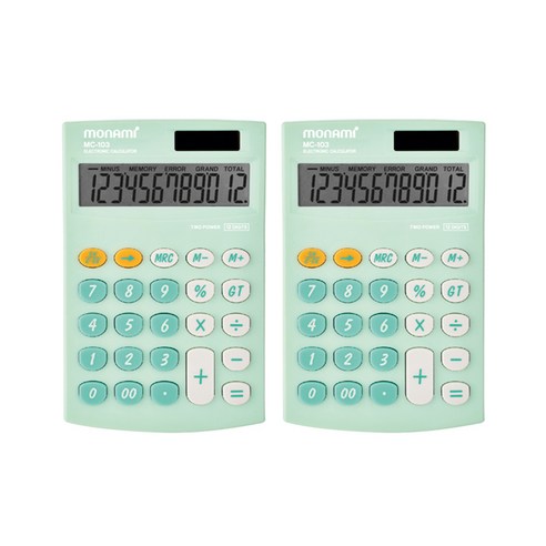 모나미 계산기 MC-103 2p, 그린, 1세트