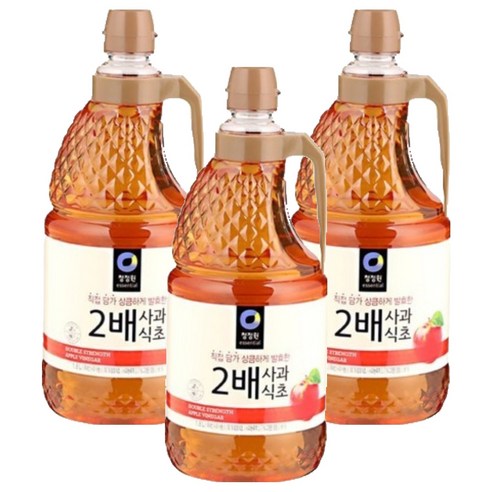 청정원 2배 사과식초, 1.8L, 3개