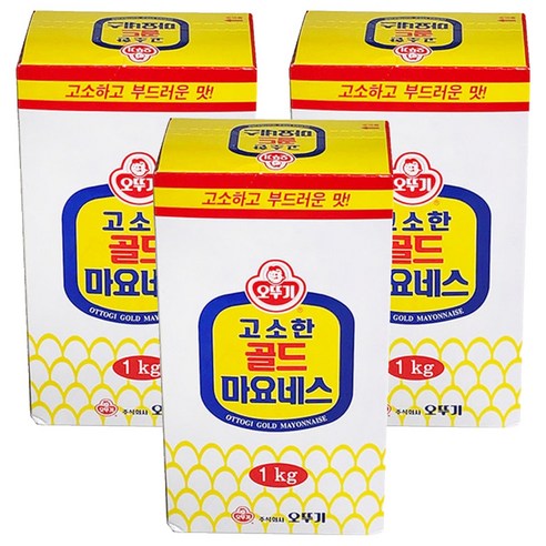오뚜기 고소한 골드 마요네즈, 1kg, 3개