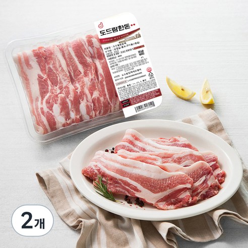 도드람한돈 1등급삼겹살 구이용 (냉장), 800g, 2팩