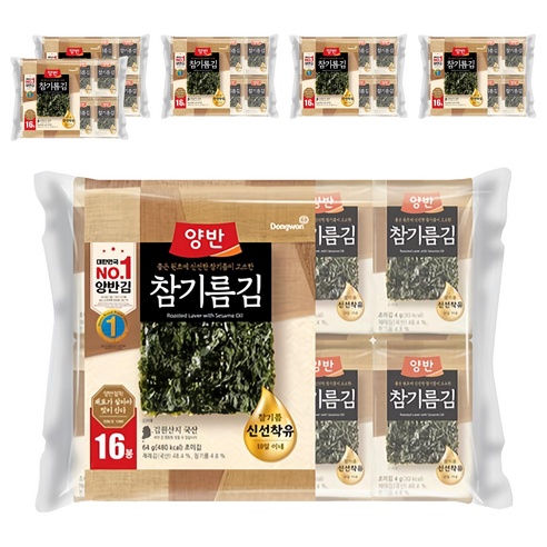 동원 참기름김 식탁 8p, 64g, 6개