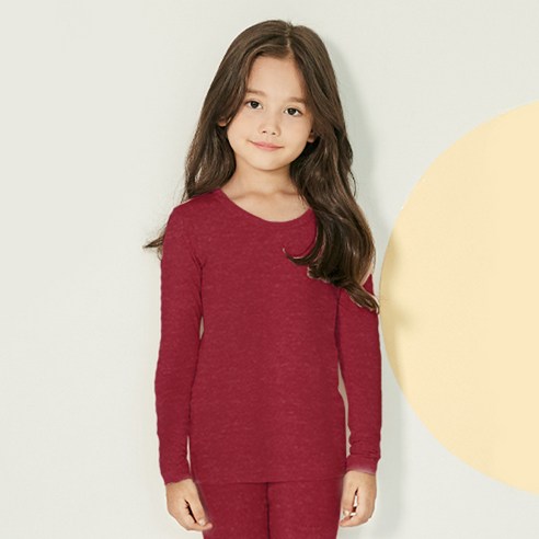 유니프랜드 아동용 히트 바이로프트 웜 9부 실내복 상하세트