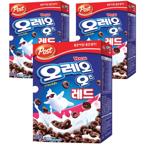 포스트 오레오 오즈 레드 시리얼, 500g, 3개
