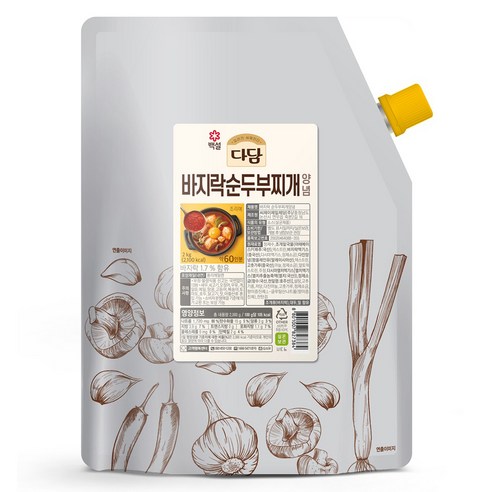 다담 순두부찌개양념, 2kg, 1개