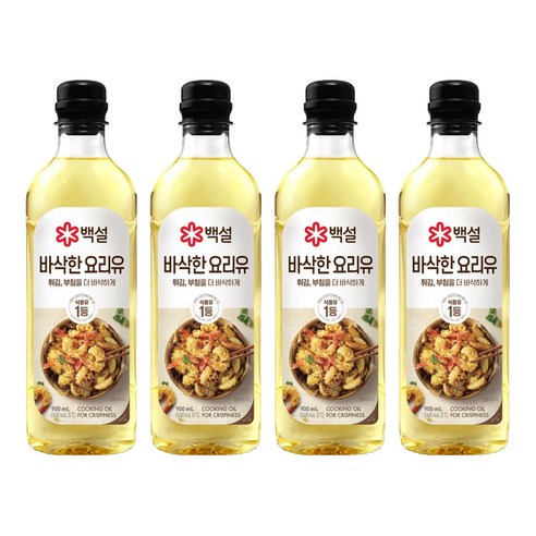 백설 바삭한 요리유, 900ml, 4개