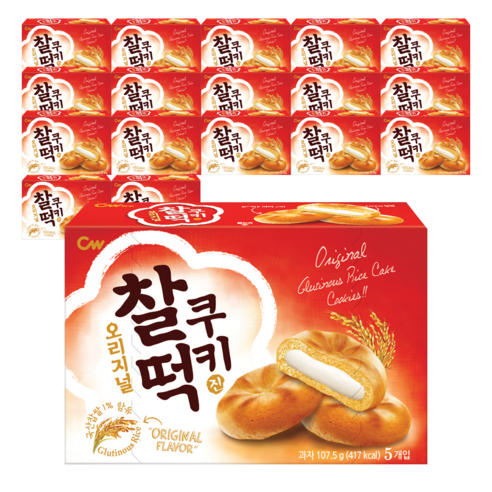 청우식품 찰떡쿠키 오리지널, 107.5g, 18개