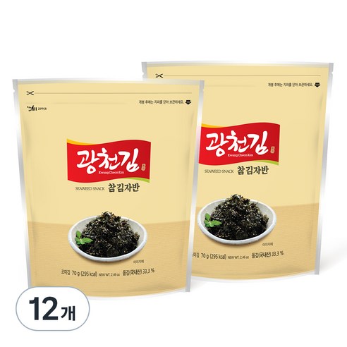 광천김 참 김자반, 70g, 12개