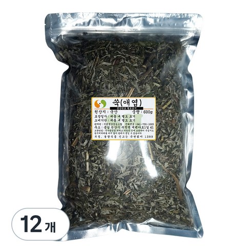 자연한재 말린 쑥, 12개, 300g