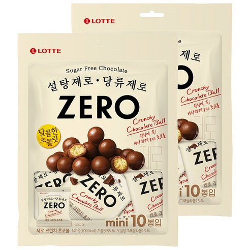 제로 크런치 초코볼 10p, 2개, 140g
