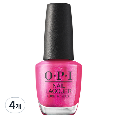 오피아이 네일락커 매니큐어 HRP08, Pink Bling and Be Merry, 4개, 15ml
