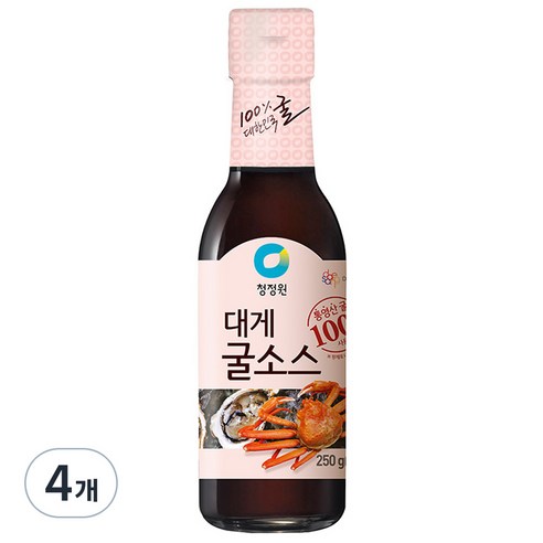 대상 청정원 대게 굴 소스, 250g, 4개