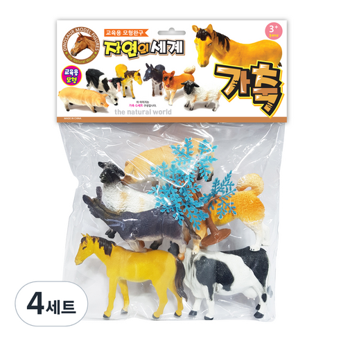세계유통 자연의 세계 가축G 동물피규어 7p, 4세트