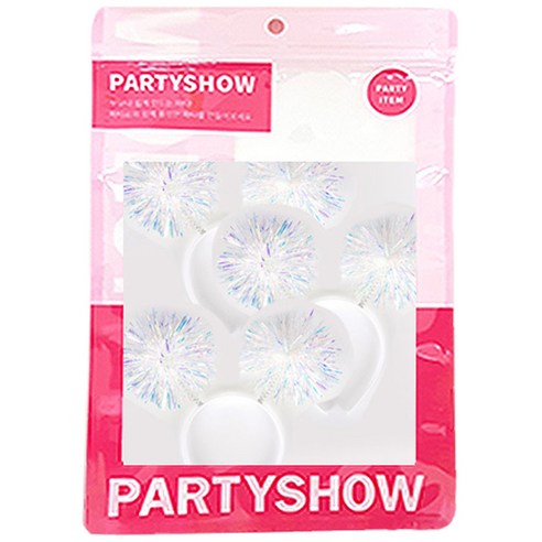 파티쇼 트윙클 방울 머리띠 3p 세트, 1세트, 화이트, 화이트, 화이트