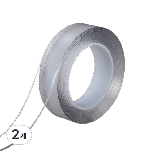 이지코 실리콘 양면테이프 1m x 30mm, 투명, 2개