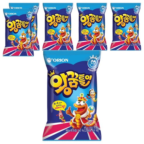오리온 왕꿈틀이, 80g, 6개