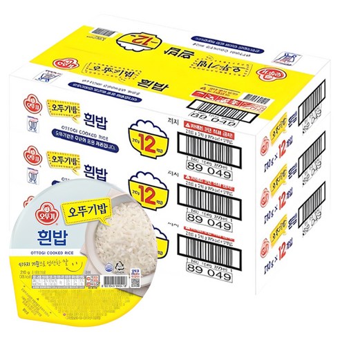 오뚜기 흰밥, 210g, 36개