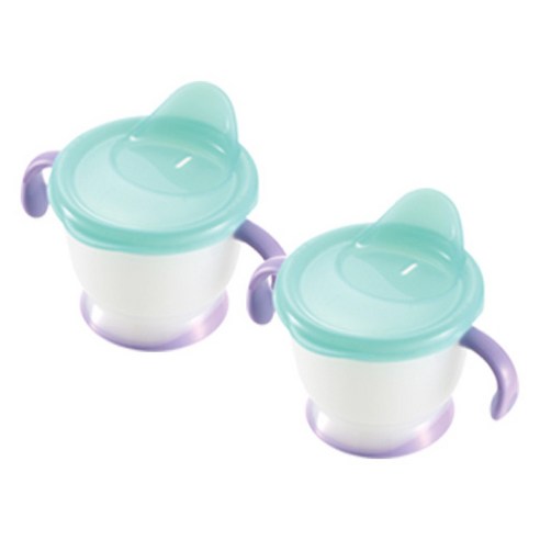 릿첼 AQ 첫걸음 드링킹 타입 유아용컵, 190ml, 2개, 라이트블루