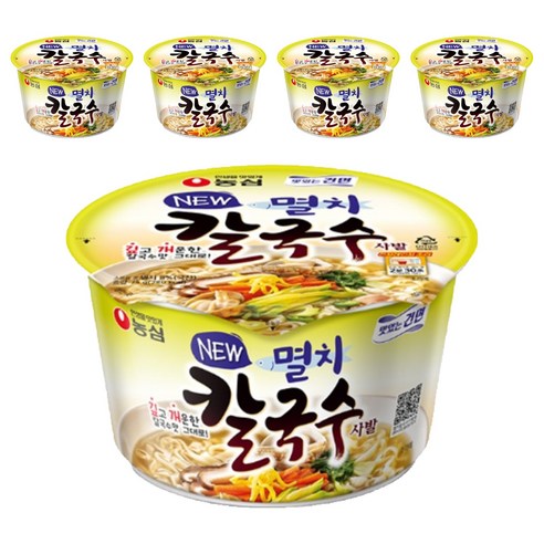 농심 멸치칼국수 사발 75g