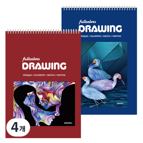 풀컬러즈 전문가용 스케치북 200g 랜덤 발송, 8절, 15매, 4개