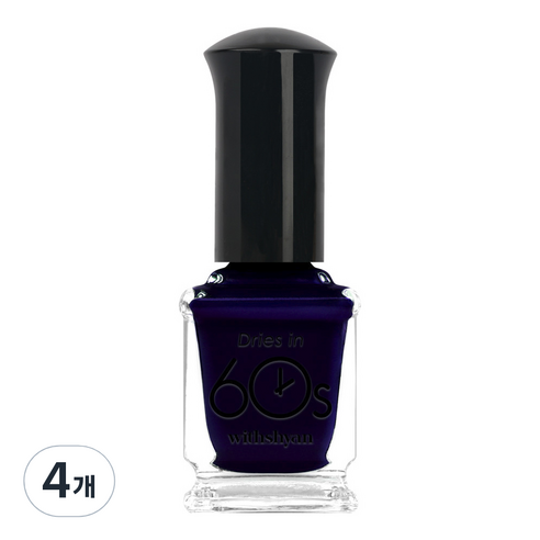 위드샨 60초 매니큐어 유광 9ml, M33 사일런트나잇, 4개
