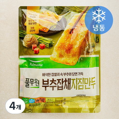 풀무원 부추잡채지짐만두 (냉동), 300g, 4개