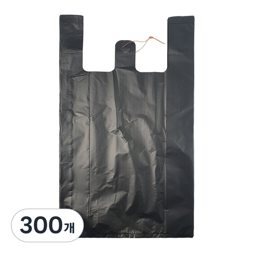 월드크린 손잡이 비닐봉투 검정, 10L, 300개
