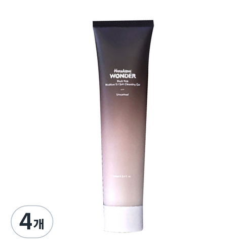 하루하루 원더 블랙 라이스 모이스처 약산성 소프트 클렌징 젤, 100ml, 4개