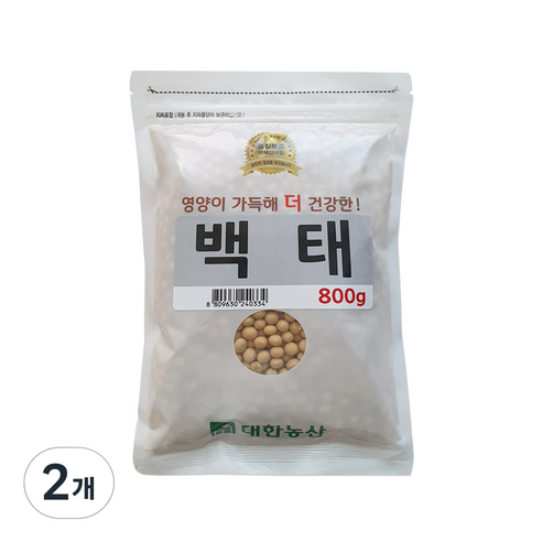 대한농산 백태 잡곡 콩, 800g, 2개