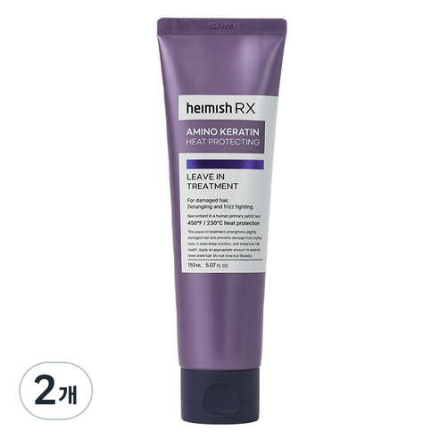 헤이미쉬 RX 아미노 케라틴 히트 프로텍팅 리브 인 트리트먼트, 2개, 150ml