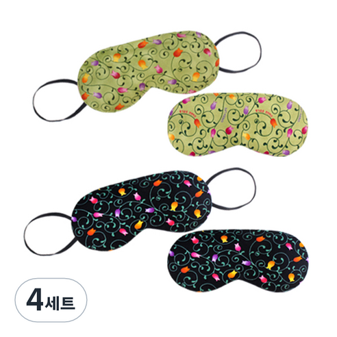 그린라이프 허브 눈 찜질팩 + 커버 세트 카키 + 블루튤립, 4세트