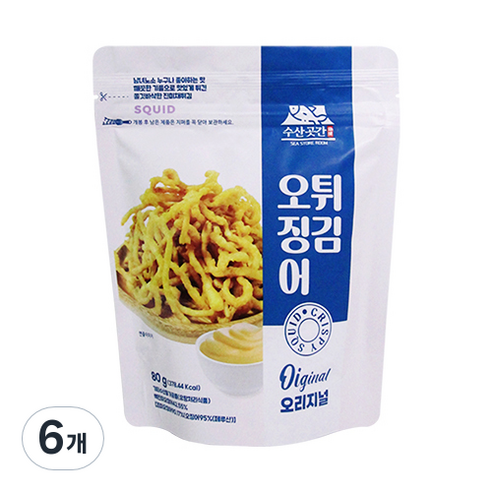 수산곳간 오징어튀김, 80g, 6개