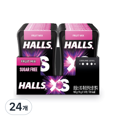 호올스 XS 후르츠 믹스향 캔디, 15g, 24개