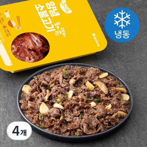 요리락 양념 소불고기 (냉동), 4개, 400g