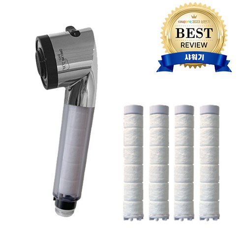 대림바스 디클린 수압상승 필터 주방용헤드 + 리필 필터 4p 세트, 1세트