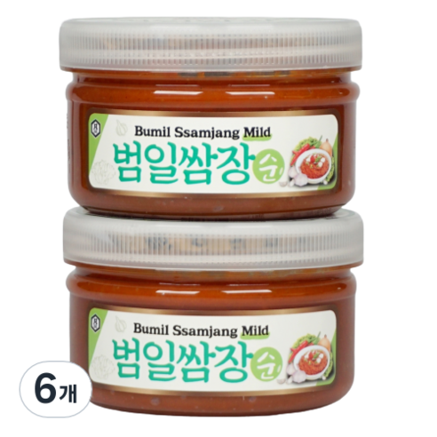 범일 쌈장 순, 250g, 6개