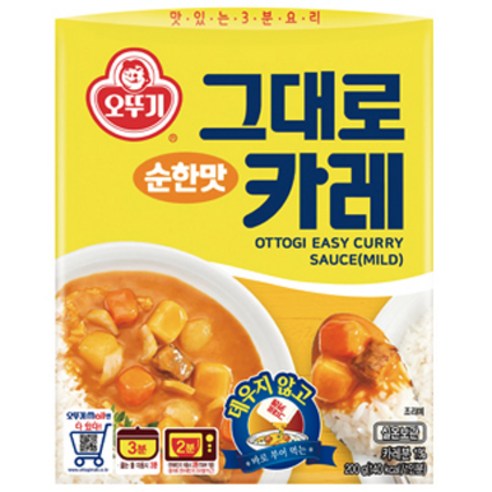 오뚜기 그대로카레 순한맛, 200g, 3개