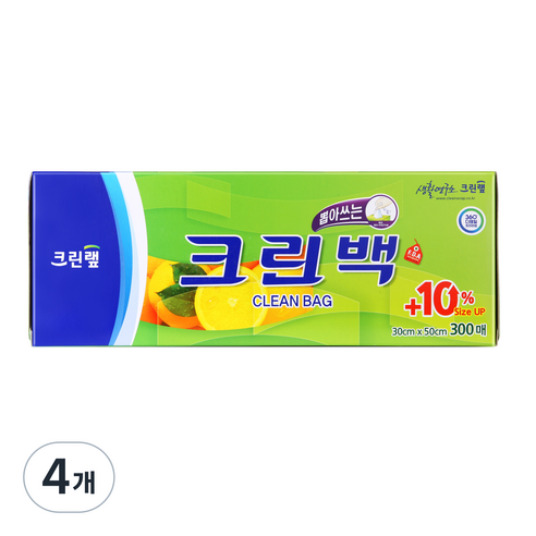 크린랲 크린백 30cm x 50cm, 30 x 50 cm, 300개입, 4개
