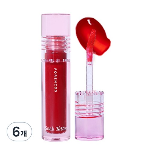 포렌코즈 속타투 립틴트, 16 봉봉, 3.1ml, 6개