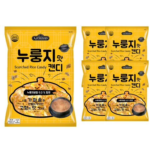 일광제과 캔디 누룽지맛, 800g, 5개