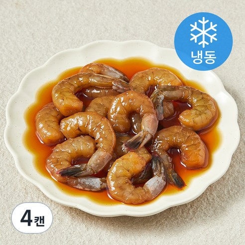셰프애찬 왕큰 깐새우장 (냉동), 400g, 4캔