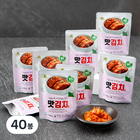 일미식품 맛김치, 80g, 40봉