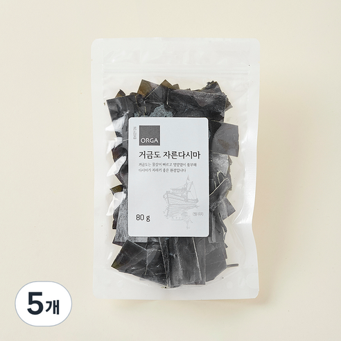 ORGA 거금도 자른다시마, 5개, 80g