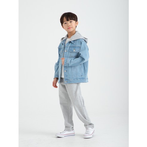 롤리트리 아동 후드 탈부착 데님 자켓: 스타일과 편안함을 동시에!