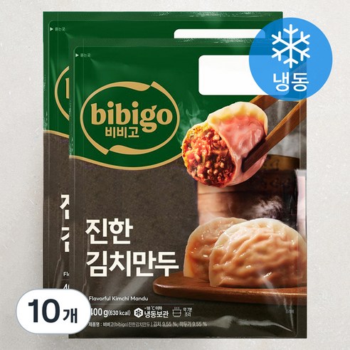 비비고 진한 김치만두 (냉동), 400g, 10개