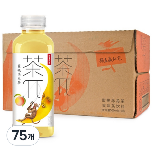 차파이 복숭아 우롱차, 500ml, 75개