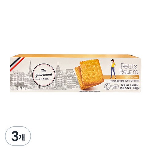 파티셰리 쁘띠 베레르 쿠키, 120g, 3개