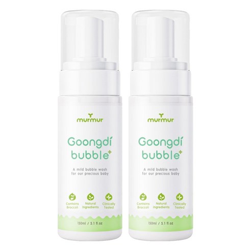 머머 궁디 버블워시 플러스 영유아 청결제, 150ml, 2개