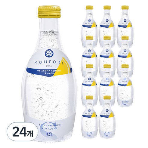 샤로티 스파클링 워터 레몬향앤드라임향, 250ml, 24개