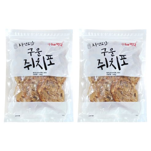 더먹다 자연오감 구운쥐치포 15마리, 145g, 2개