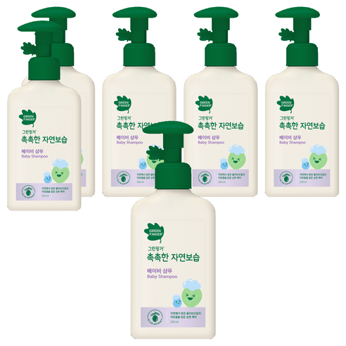 그린핑거 촉촉한 자연보습 베이비 샴푸, 320ml, 6개